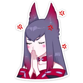 🙏 Anime, Stiker, Kawaii, Marah, Frustrasi, Lucu, Gadis Anime whatsapp sticker