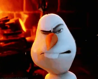 😱 Olaf Frozen Schneemann, Disney, animiert, wütend, Winter telegram sticker