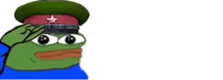 👮‍♂ pepe the frog, salute, military, communist, meme telegram sticker