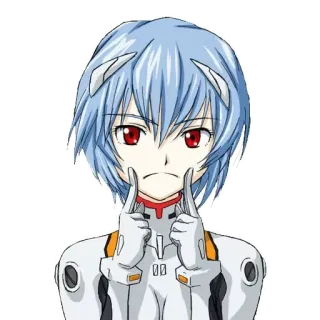 ☹️ Rei Ayanami Neon Genesis Evangelion anime, manga, rei ayanami, evangelion, sad, cute, girl telegram sticker