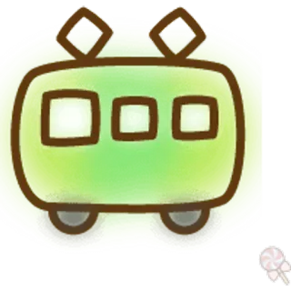 🍥 Cartoni animati, Veicolo, Trasporto, Autobus, Carino telegram sticker