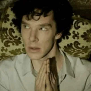 🔎 Sherlock Holmes Sherlock (TV series) sherlock, benedict cumberbatch, série tv, mystère, détective, réflexion, bbc whatsapp sticker