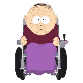 👴 Grandpa Marsh South Park grandpa, marsh, old, character, cartoon, wheelchair telegram sticker