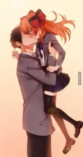 💗 Anime, Casal, Beijo, Romance, Estudante telegram sticker