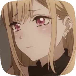 ๐ Marin Kitagawa My Dress-Up Darling Anime, Marin Kitagawa, My Dress-Up Darling, bionda, ragazza anime telegram sticker