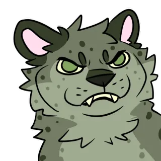 😬 kot, zwierzę, kreskówka, naklejka, zły, koci telegram sticker