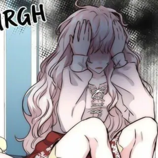 🥡 IRGH mulher, triste, angustiada, desenho animado, anime, mangá telegram sticker