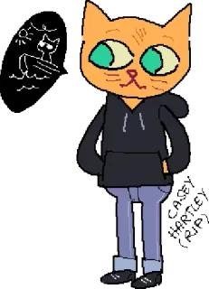 💔 cat, cartoon, character, animal, digital art, sticker whatsapp sticker