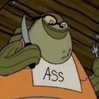 😋 ASS Мультфильм, Нож, Оскорбительный, Юмор, Мем whatsapp sticker