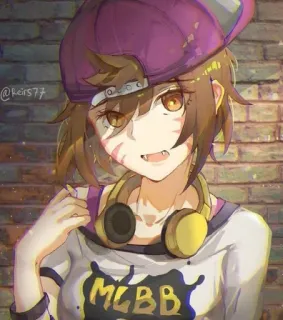 ☹️ MLBB fille anime, dessin animé, mignon, MLBB, personnage telegram sticker