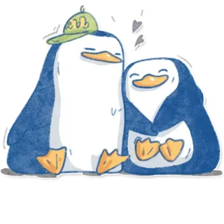 👩‍❤️‍👨 pinguini, cartoni animati, carino, animali, amore, kawaii, amici telegram sticker
