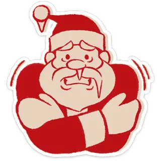 🎅 Santa Claus 圣诞老人, 圣诞节, 寒冷, 冬天, 假日, 卡通 telegram sticker