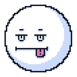 😛 pixel art, emoji, face, expression, cute, funny telegram sticker