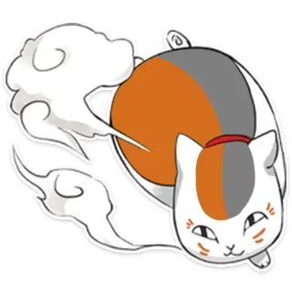 💨 gato, fofo, adesivo, tricolor, nuvens, animal whatsapp sticker