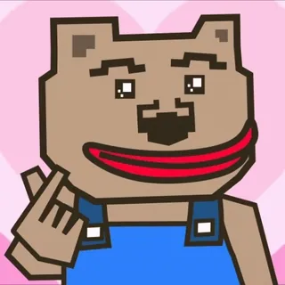 🫶 การ์ตูน, หมี, สัญลักษณ์แห่งความรัก, เคป็อป, หัวใจ, น่ารัก, ตัวละคร whatsapp sticker