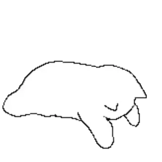 😭 cat, sleeping, cartoon, animal, white, cute telegram sticker