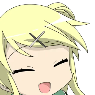😃 Anime, Sticker, Süß, Blonde Haare, Cartoon, Manga, Weiblich telegram sticker