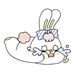 😭 Kartun, Kelinci, Menangis, Lucu, Sedih, Stiker telegram sticker