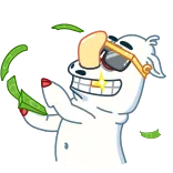 🤑 Cartone animato, Animale, Occhiali da sole, Soldi, Ricchezza, Figo whatsapp sticker