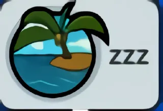 💤 ZZZ sleep, zzz, island, palm tree, beach, vacation whatsapp sticker