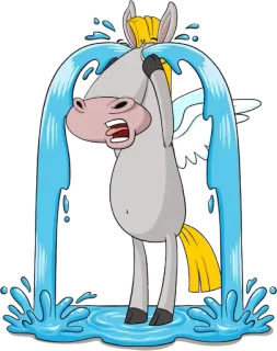😭 плач, грустный, пегас, лошадь, мультик, слезы, крылья telegram sticker