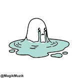🔝 khóc, tan chảy, buồn, nước, hồ bơi, trừu tượng, cảm xúc telegram sticker