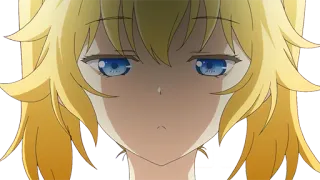 😡 anime, pelo rubio, ojos azules, chica, dibujos animados telegram sticker