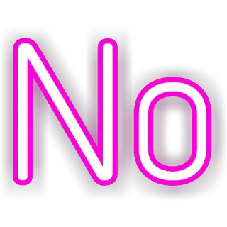 😒 No no, neon, sign, word, refusal, negative whatsapp sticker