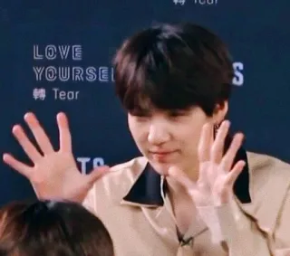 🍃 Suga LOVE YOURSELF K-pop, BTS, Koreaans, Min Yoongi, Zanger telegram sticker