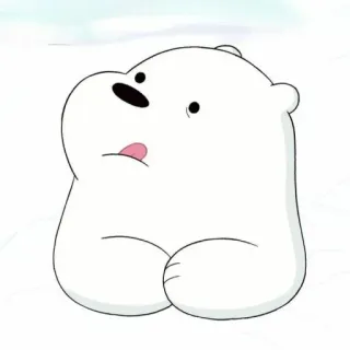 😋 Ice Bear We Bare Bears cartoon, ice bear, polar bear, we bare bears, cute, funny telegram sticker