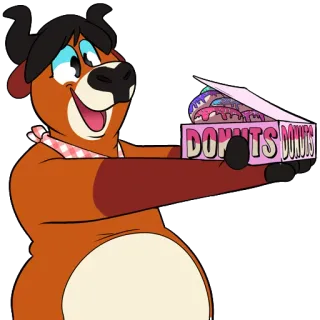 😛 DONUTS DONUTS ドーナツ, 食べ物, 甘い, パン屋, デザート, かわいい, 漫画 telegram sticker