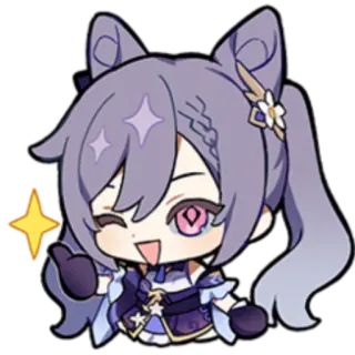 😉 Keqing Genshin Impact Anime, Personaje, Genshin Impact, Keqing, Lindo, Pegatina telegram sticker