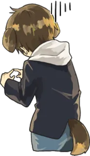 😞 anime, anjing, video game, karakter telegram sticker