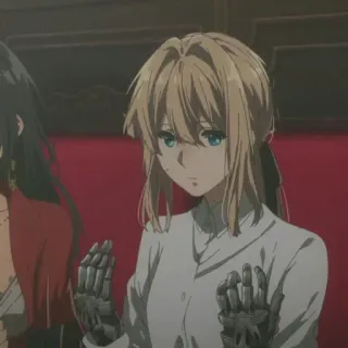 ✨ Violet Evergarden Anime, Personaggio, Violet Evergarden, Fantasy, Mani robotiche telegram sticker
