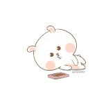 😞 thỏ, dễ thương, động vật, nhãn dán, hoạt hình whatsapp sticker