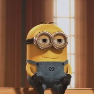 😐 Minion Despicable Me cartoon, minion, funny, character, movie telegram sticker