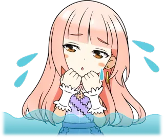 😓 anime, dziewczyna, płacz, smutny, kreskówka, emocjonalny, łzy telegram sticker