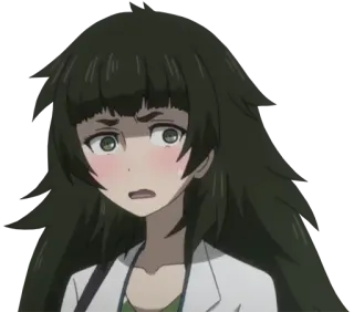 😳 Amane Yuki Steins;Gate Anime, Wissenschaftler, verlegen, Charakter, Steins Gate, Yuki Amane telegram sticker