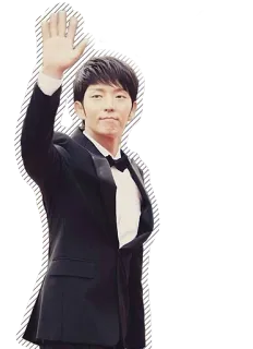 ✋️ Lee Joon-gi นักแสดง, เกาหลี, ผู้ชาย, คนดัง, ผู้ชาย, โบกมือ whatsapp sticker
