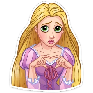 🥺 Rapunzel Tangled dessin animé, disney, princesse, raiponce, raiponce, mignon, triste, animé telegram sticker