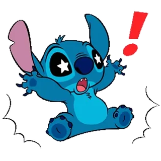 ❗️ Stitch Hoạt hình, Disney, Lilo và Stitch, Dễ thương, Ngạc nhiên, Người ngoài hành tinh telegram sticker
