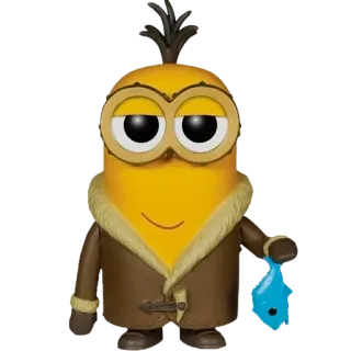 🐠 Minion Despicable Me minion, cartoon, winter, toy, yellow telegram sticker