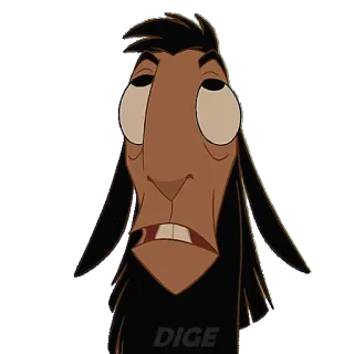 🙄 Kuzco The Emperor's New Groove ลามะ, การ์ตูน, ดิสนีย์, จักรพรรดิ, ตลก telegram sticker