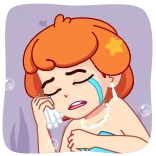 😭 weinen, traurig, tränen, cartoon, verärgert, emotional telegram sticker