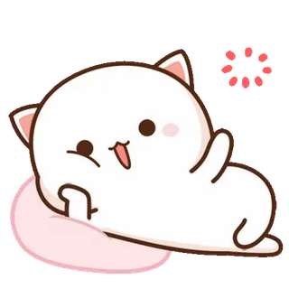 ⭐ cat, cute, animal, kawaii, kitten, pink telegram sticker