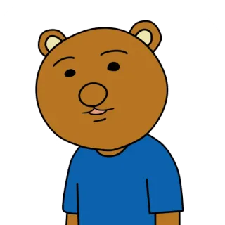 😮 ours, dessin animé, animal, illustration telegram sticker