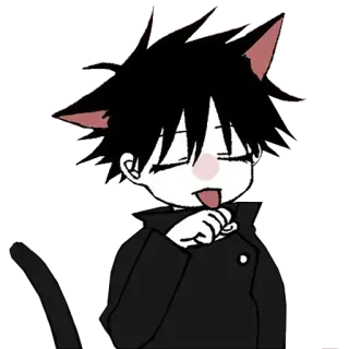 🐱 Katze, Neko, Katzenjunge, Anime, Kawaii, Cartoon, Süß telegram sticker