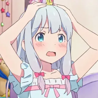 ❤️ Izumi Sagiri Eromanga Sensei Anime, Kawaii, Garota, Chocada, Fofo whatsapp sticker