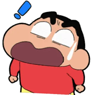 😀 Shin-chan Crayon Shin-chan shin chan, anime, crayon shin chan, manga, cartoon, grappig, geschrokken, bezorgd telegram sticker