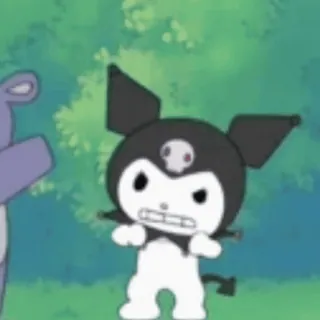 🕸 Kuromi Kuromi, Anime, Kreskówka, Słodkie, Sanrio telegram sticker